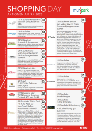 Shopping Day 3 – Aktionen 9.4.